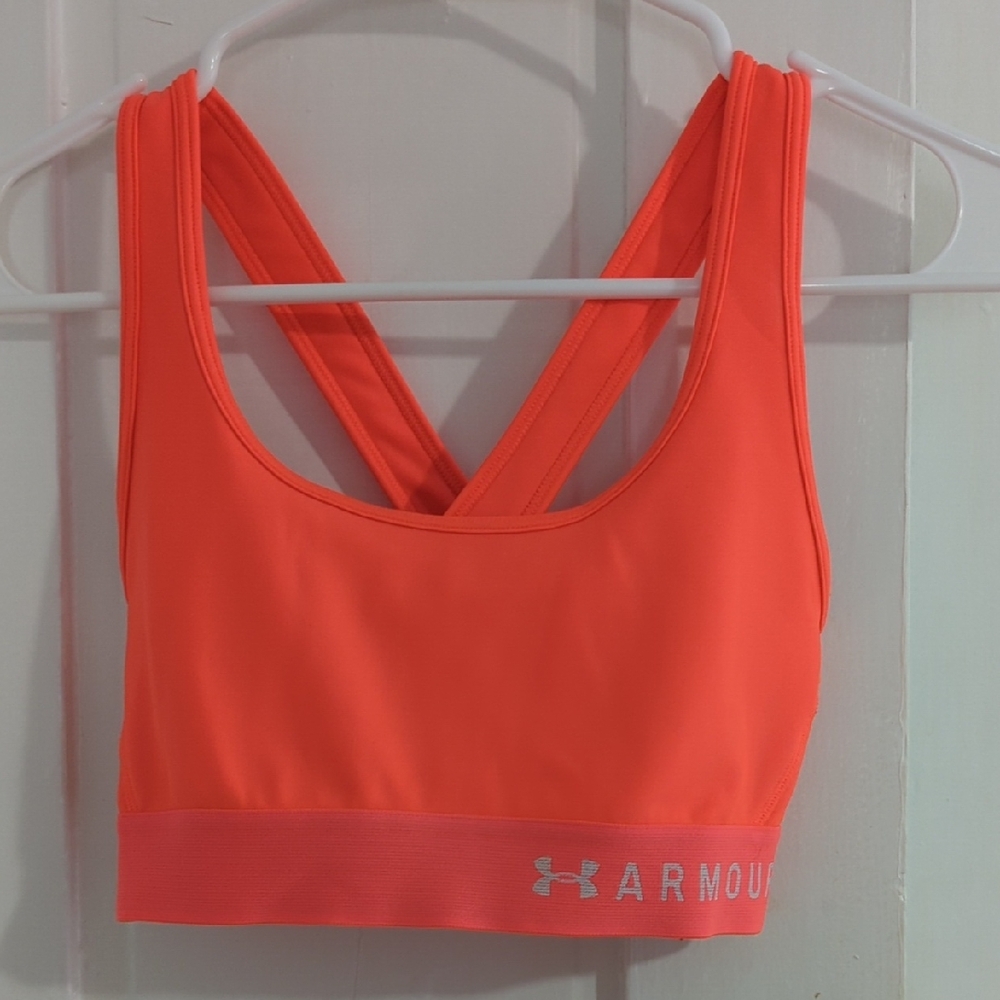 Under Armour Orange Racerback Sports Bra